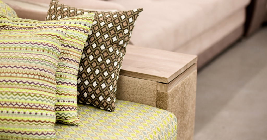 Colorful and patterned pillows for home decor.