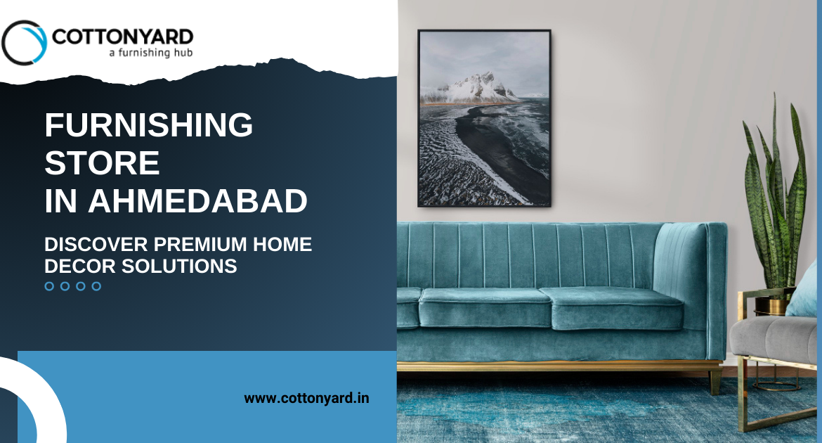 Elegant teal velvet sofa with gold accents, perfect for modern living rooms. Find premium home decor solutions at Cottonyard in Ahmedabad.