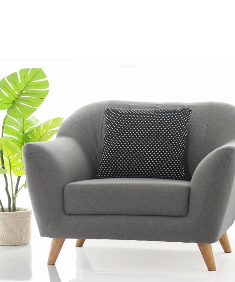 Tiny Check Cotton Knitted black