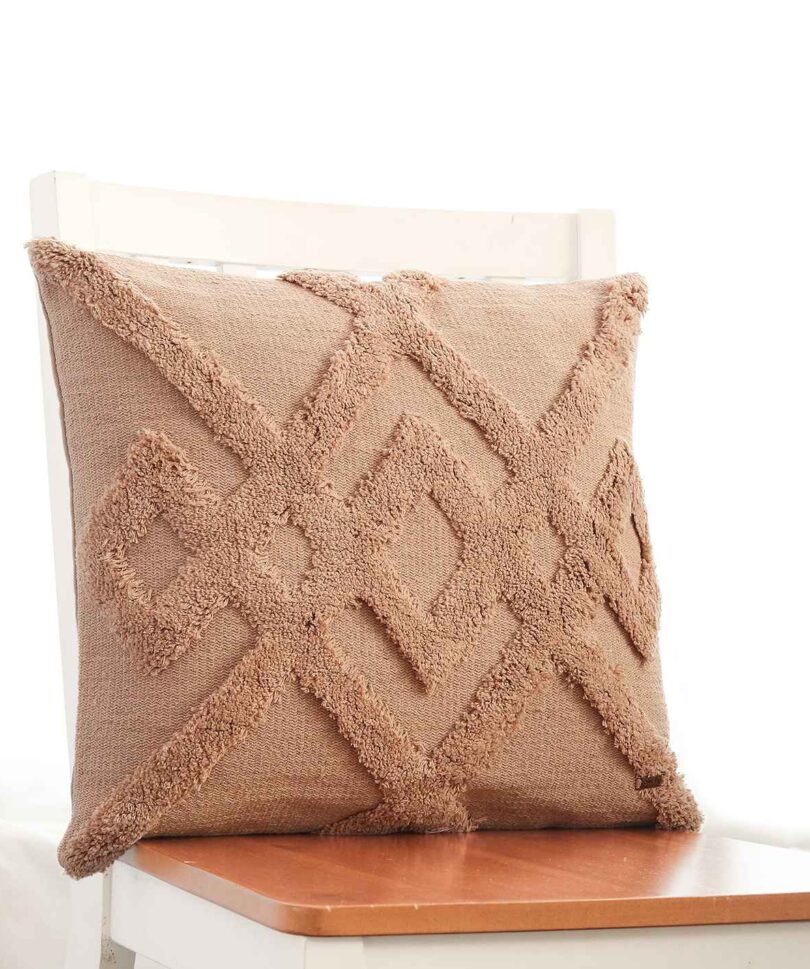 bermuda cotton knitted decorative cushion cover blush pink
