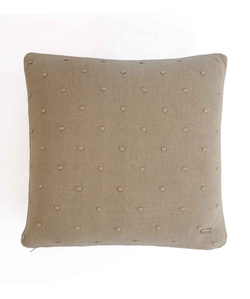 bubble sandy brown pure cotton knitted decorative cushion cover