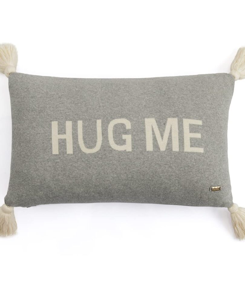 hug me light grey cotton knitted