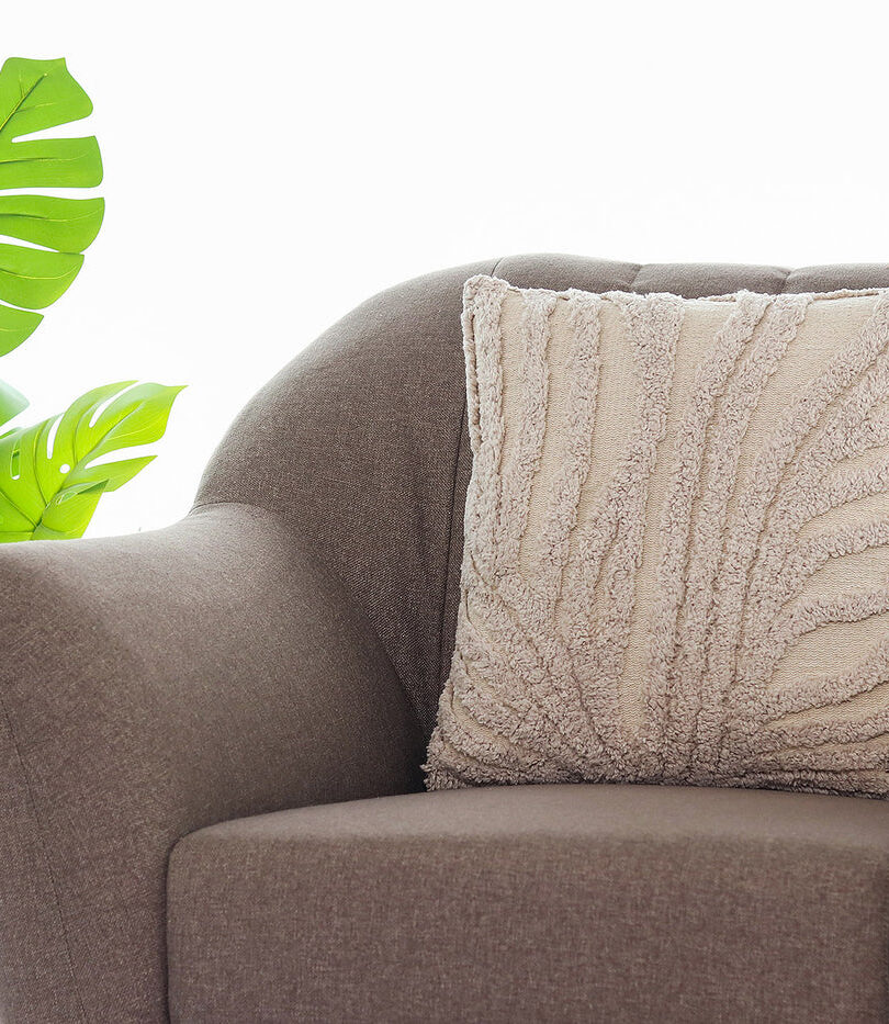 sea grass cotton knitted decorative cushion cover pale whisper natural